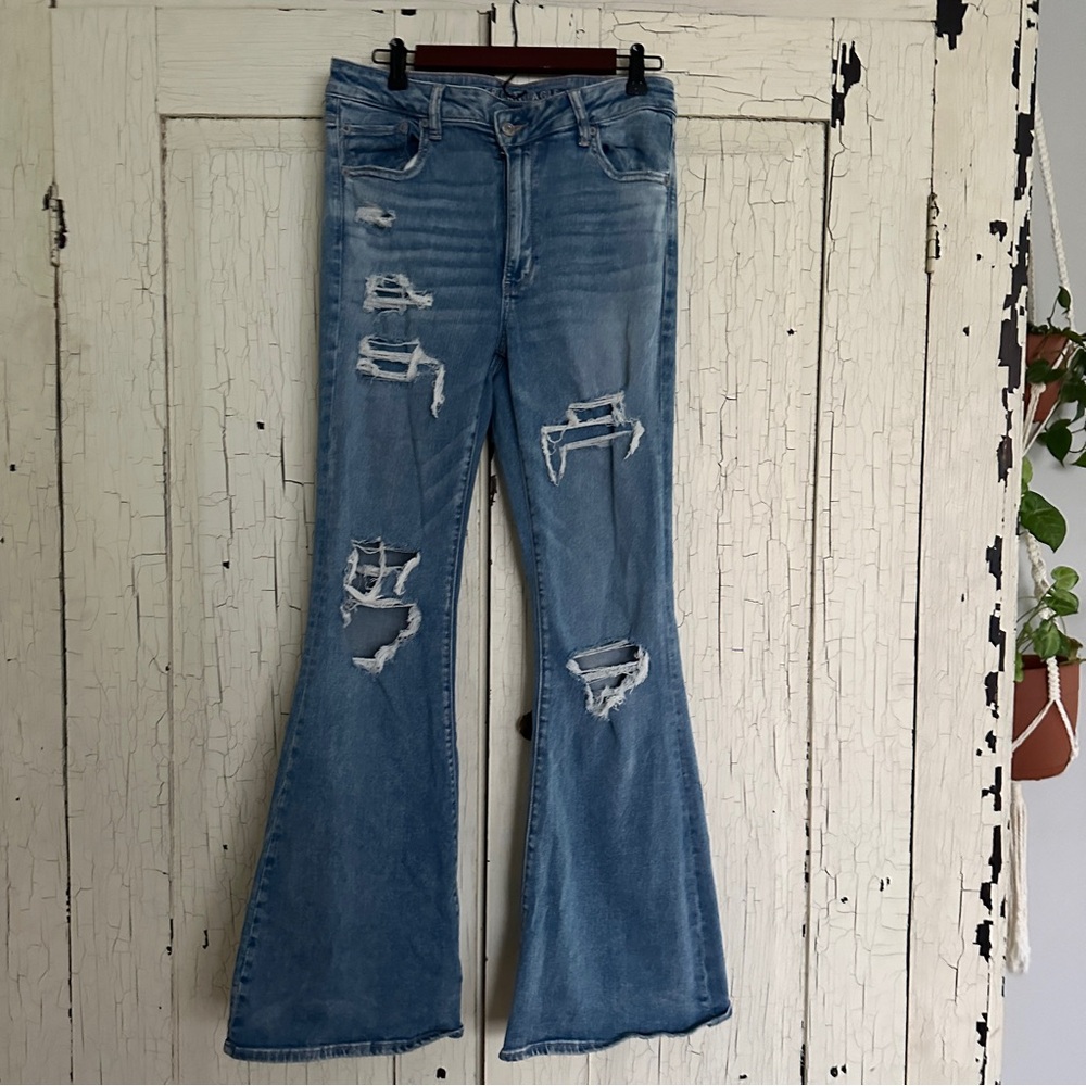 American Eagle Super High Rise Flare Jeans